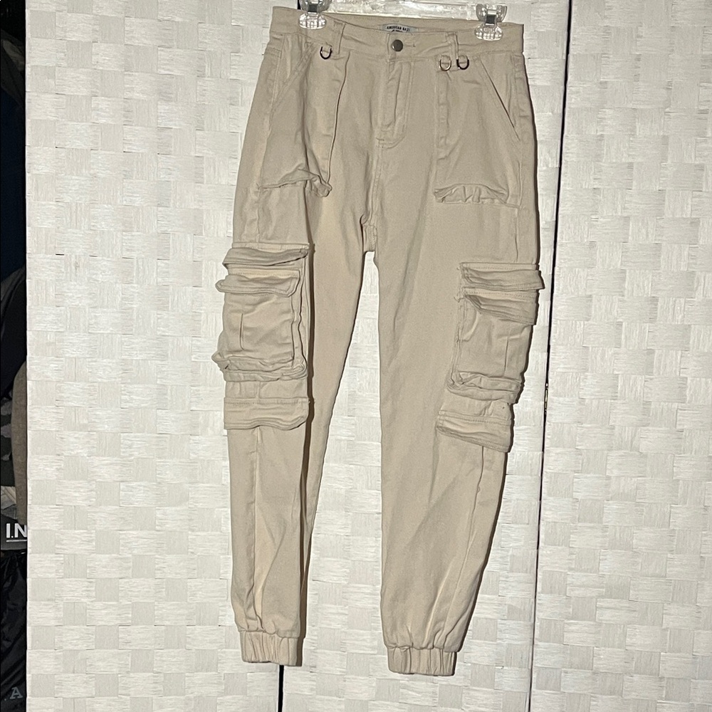 American Bazi Beige Cargo Pants